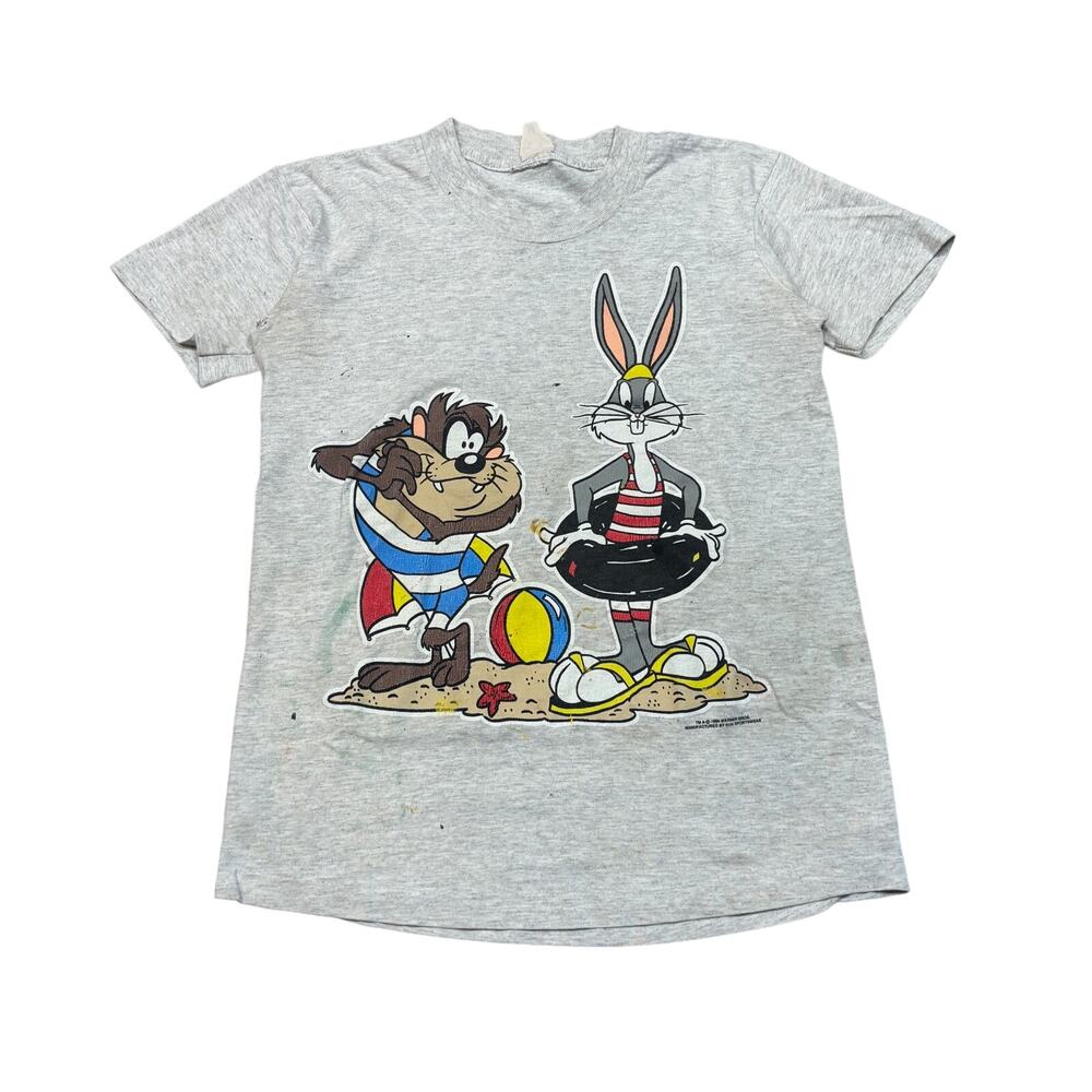Vintage 90s Sun Sportswear Bugs Tazmanian Devil Beach Shirt Size XS
